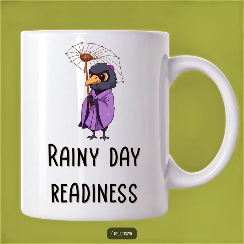 Funny Dignified Crow Umbrella Mug - Elegant Bird Art Gift