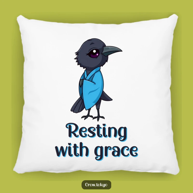 Funny Crow Kimono Pillow - Cozy Elegance for Your Home