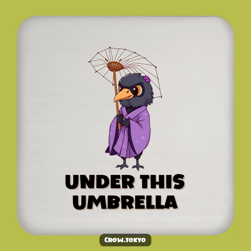 Funny Dignified Crow Umbrella Coaster - Protect Surfaces Gracefully