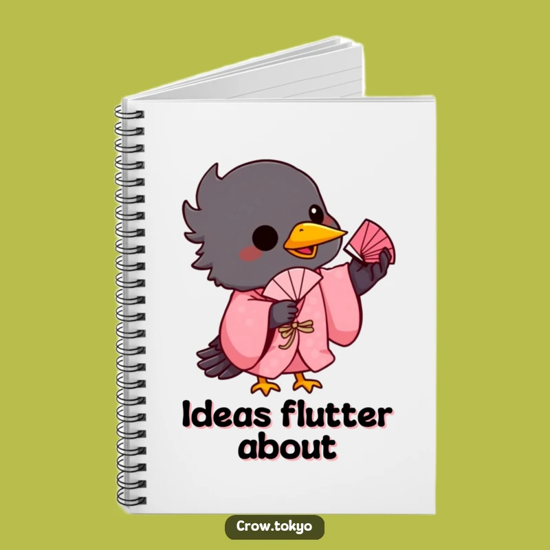 Funny Playful Crow Fan Notebook - Jot Down Playful Ideas