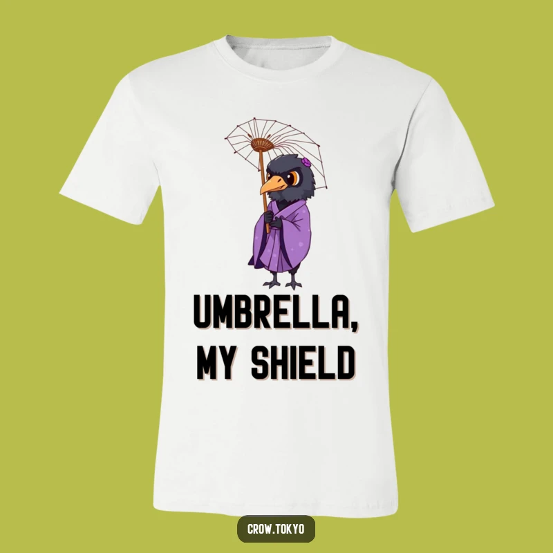 Funny Dignified Crow Umbrella T-Shirt - Style with Poise